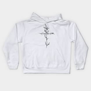 He is Risen Twig Cross Kids Hoodie